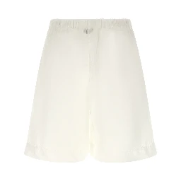 White Cotton Bermuda Shorts