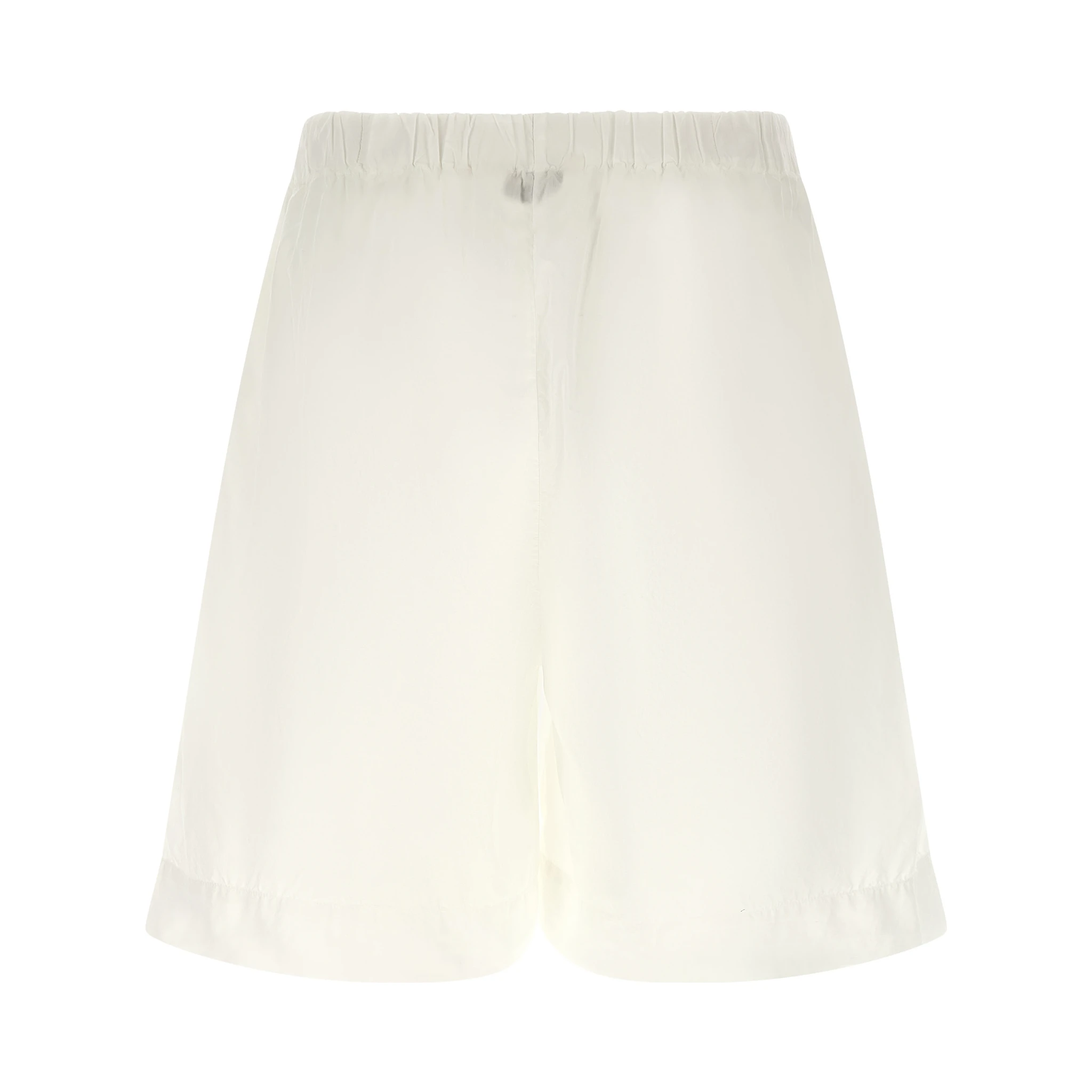 White Cotton Bermuda Shorts