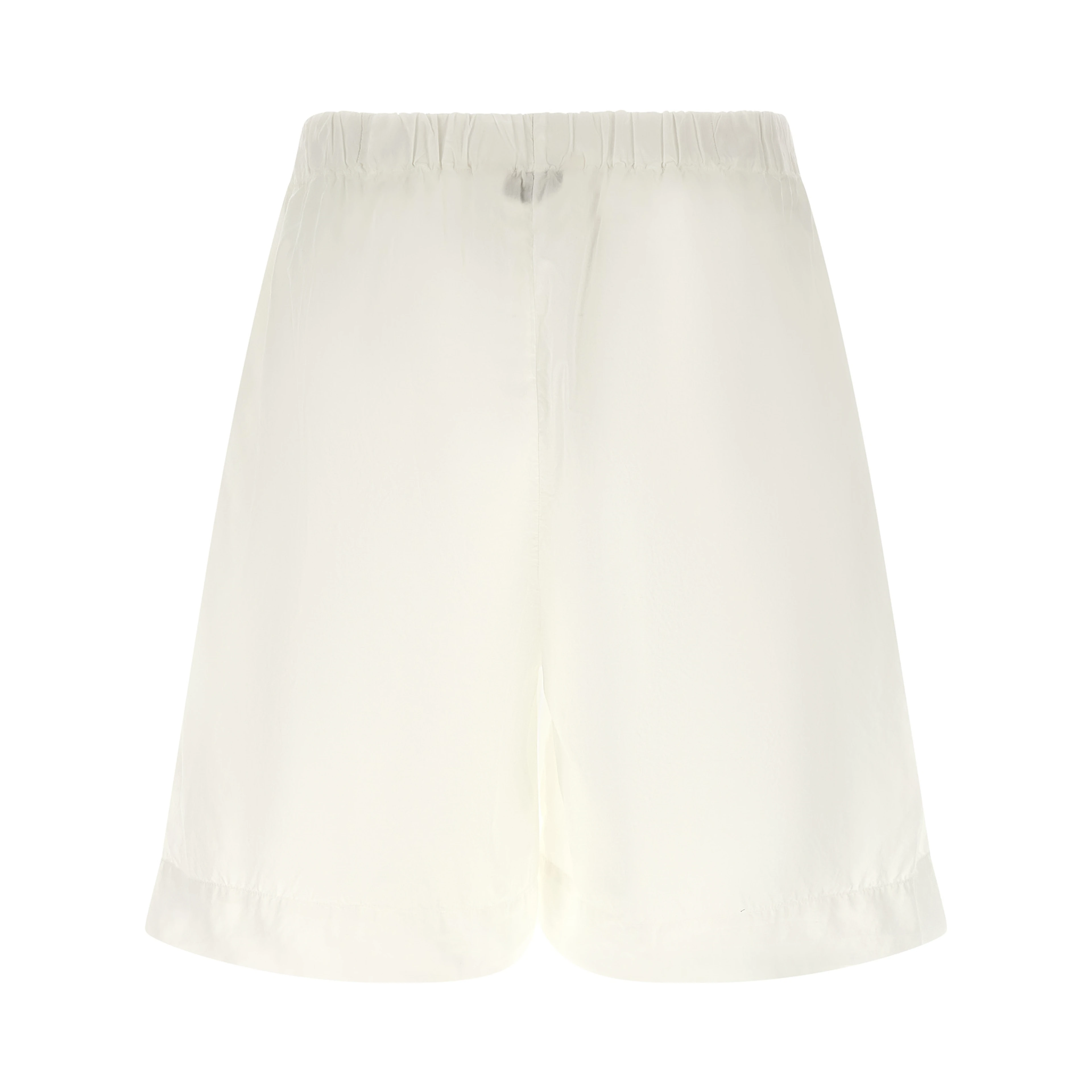 White Cotton Bermuda Shorts