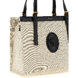 Beige Leather Tote Bag