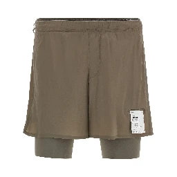Brown Nylon Bermuda Shorts