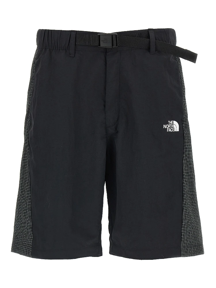 Black Nylon Bermuda Shorts