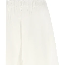 White Cotton Bermuda Shorts