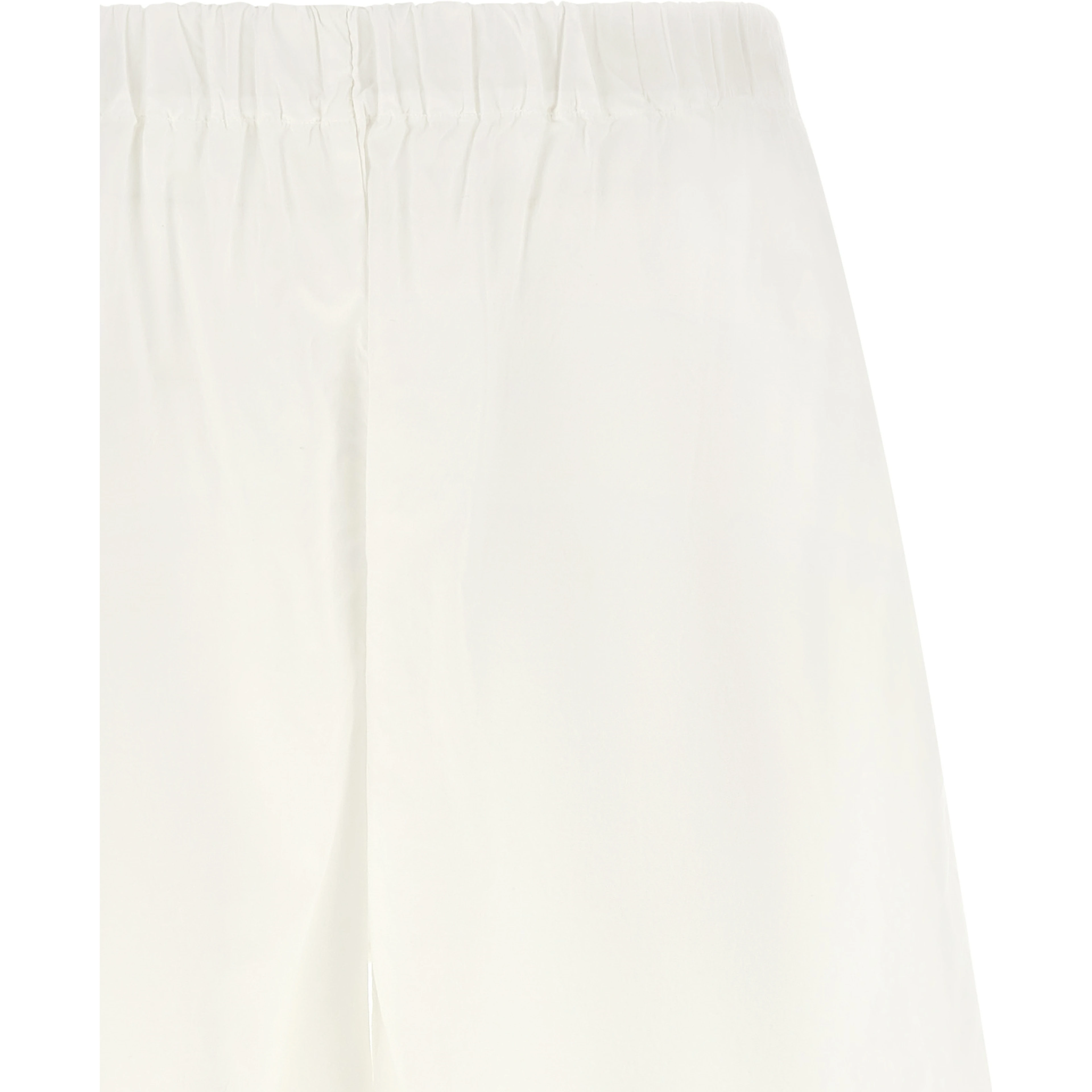 White Cotton Bermuda Shorts