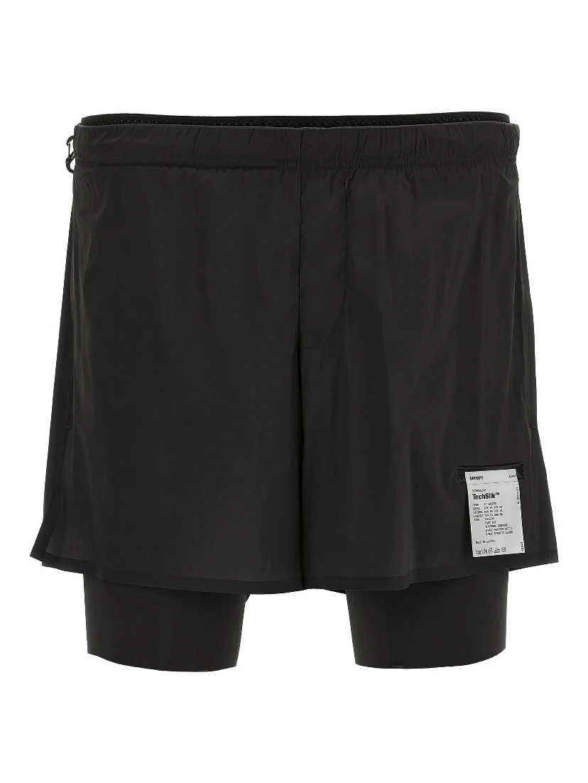 Black Nylon Bermuda Shorts