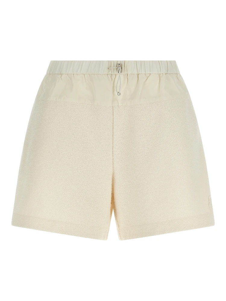 White Polyester Bermuda Shorts