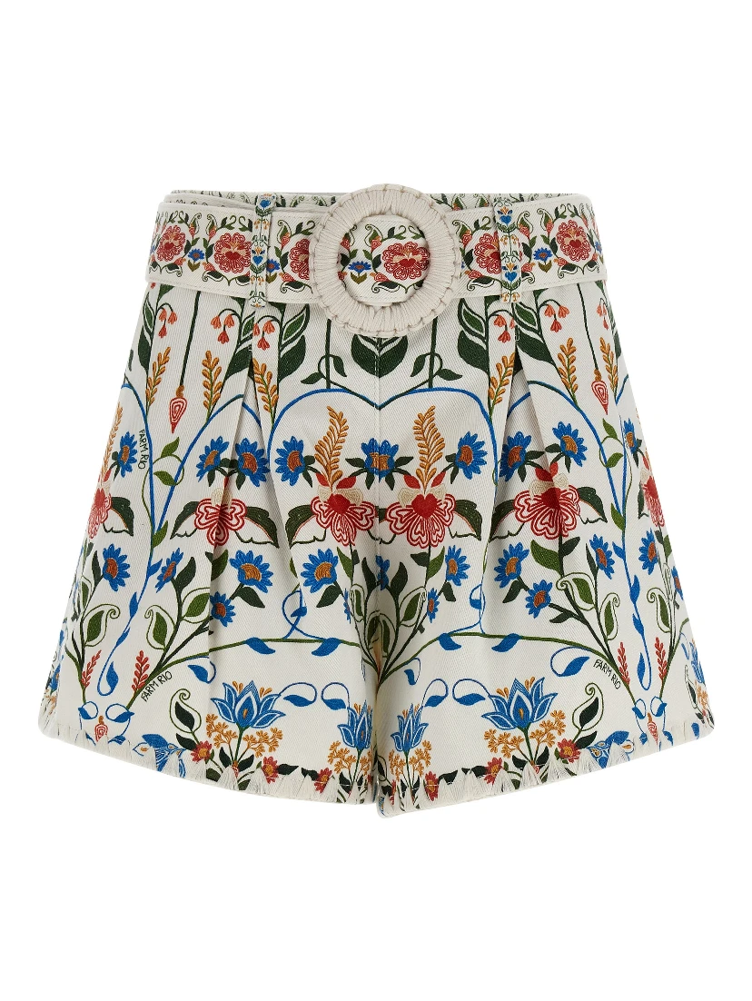 Multicolor Cotton Bermuda Shorts