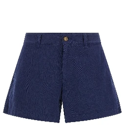 Blue Cotton Bermuda Shorts