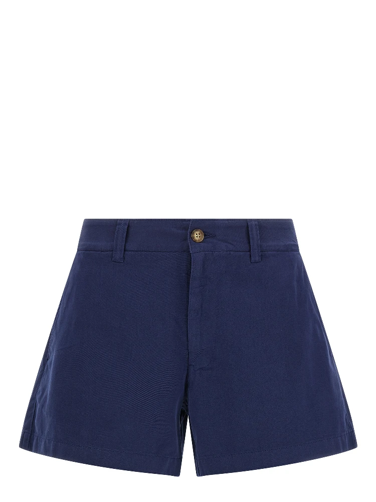 Blue Cotton Bermuda Shorts