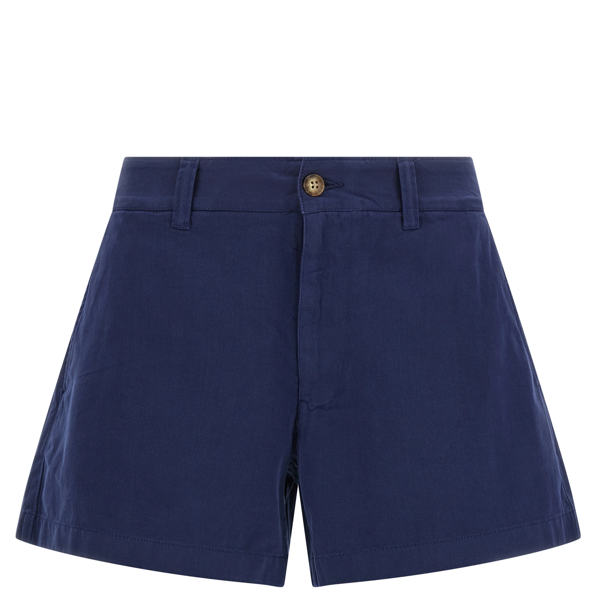 Blue Cotton Bermuda Shorts