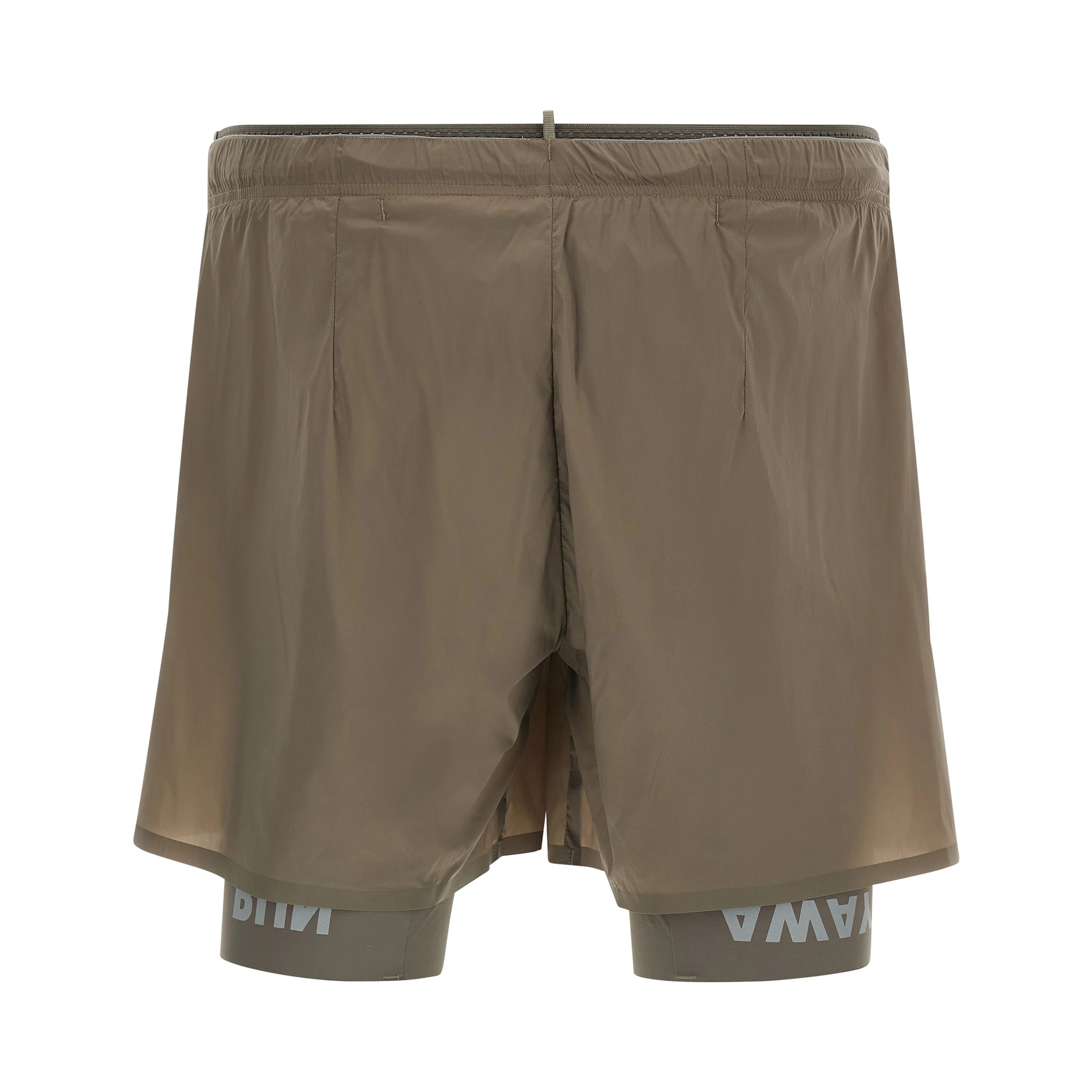 Brown Nylon Bermuda Shorts