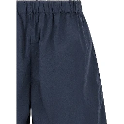 Blue Cotton Bermuda Shorts