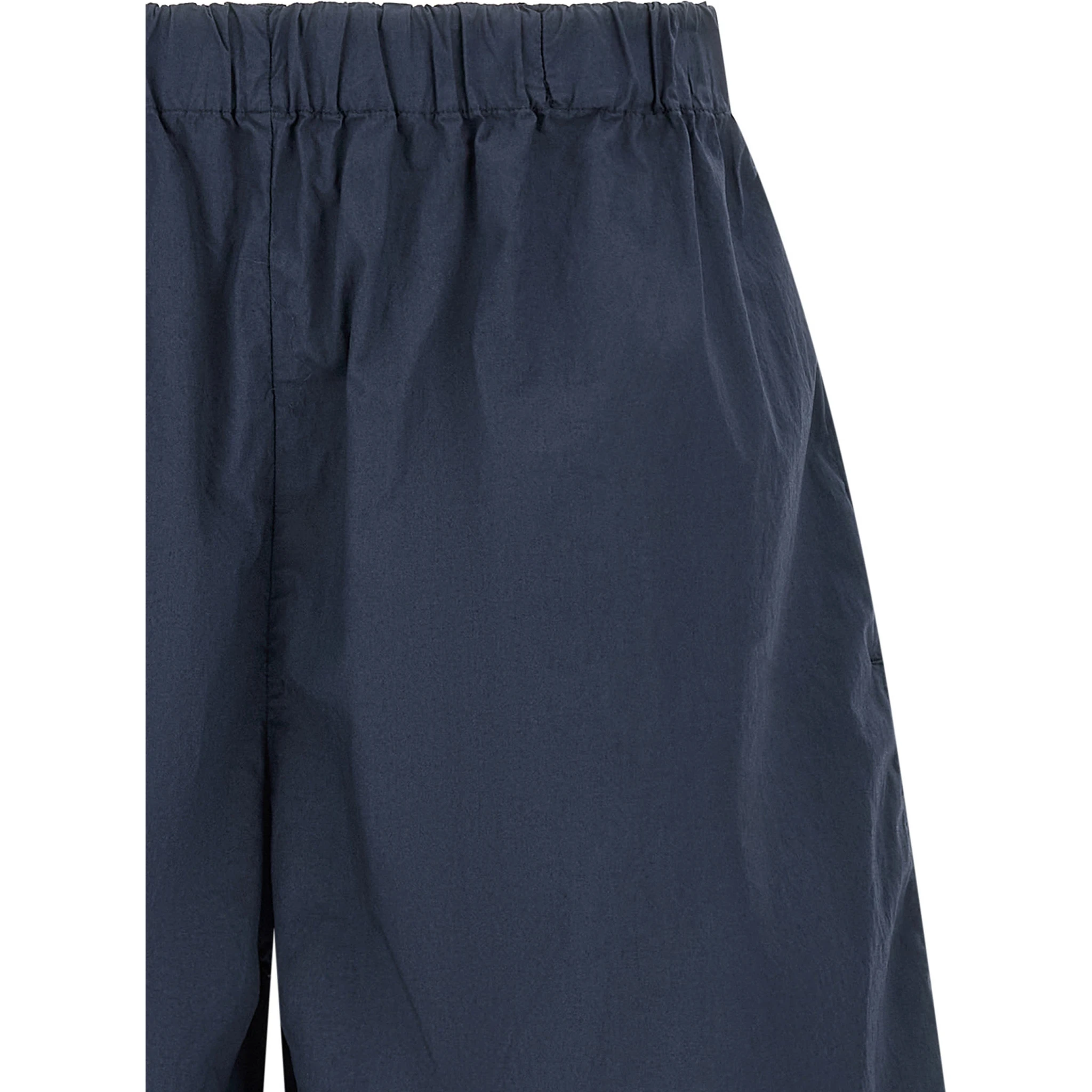 Blue Cotton Bermuda Shorts