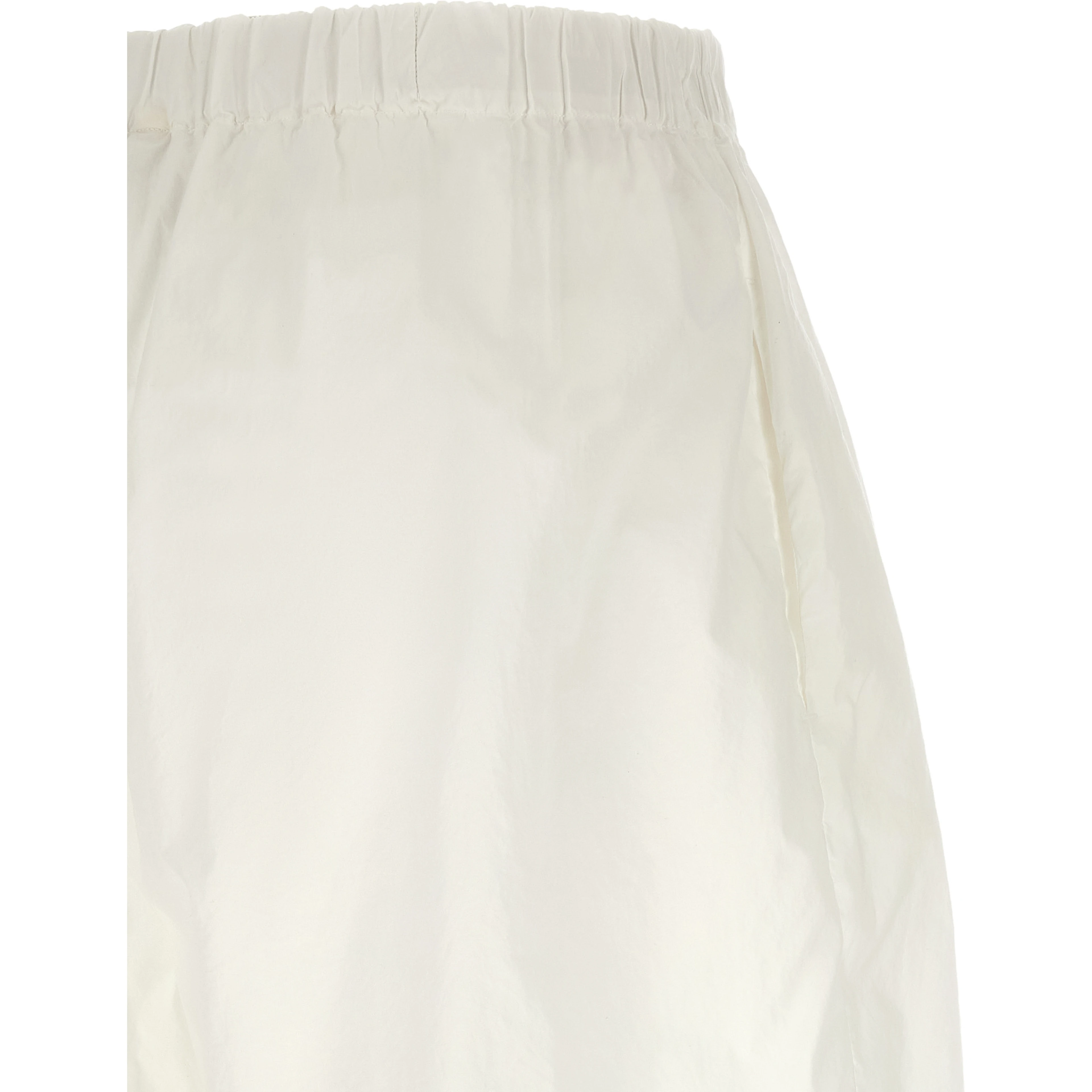 White Cotton Bermuda Shorts