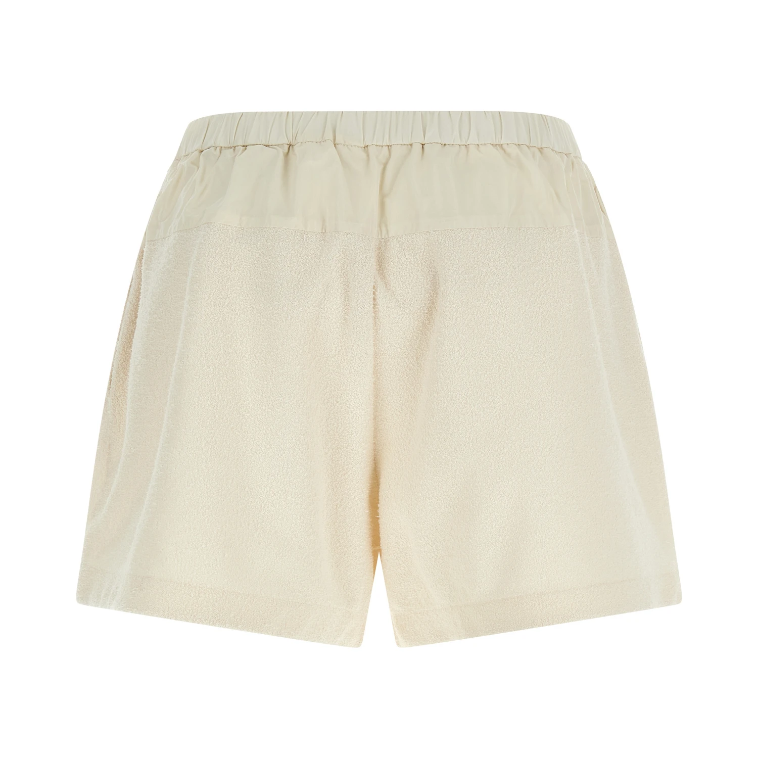 White Polyester Bermuda Shorts