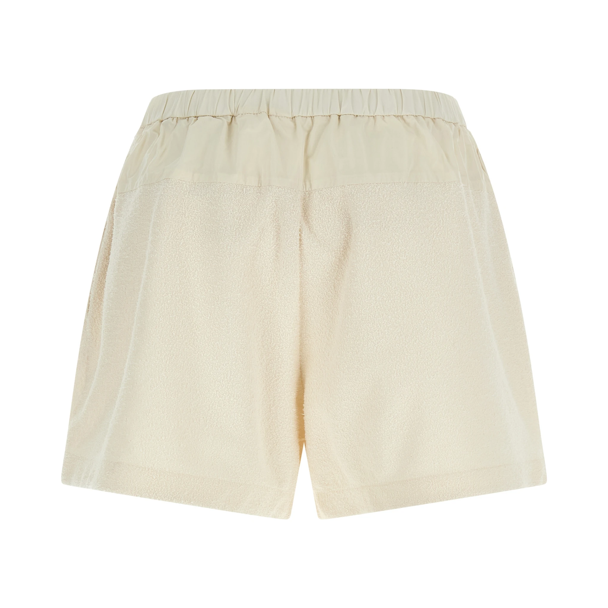White Polyester Bermuda Shorts