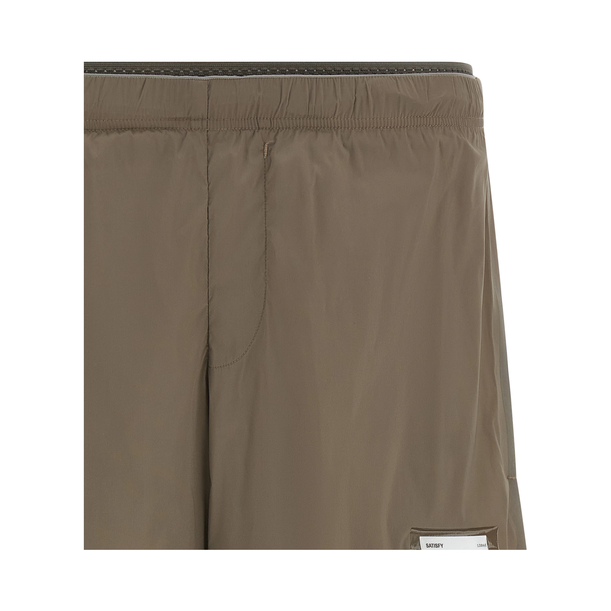 Brown Nylon Bermuda Shorts