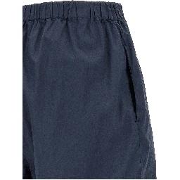 Blue Cotton Bermuda Shorts