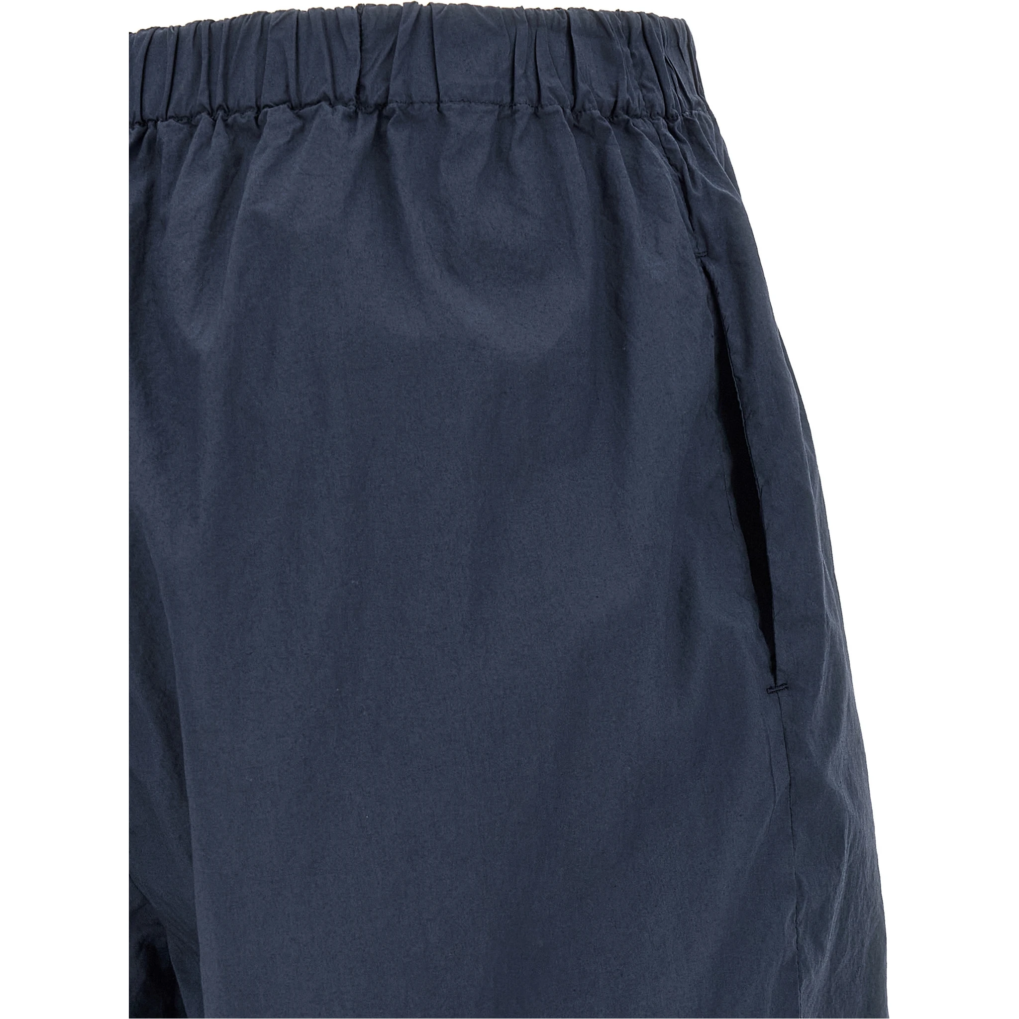 Blue Cotton Bermuda Shorts