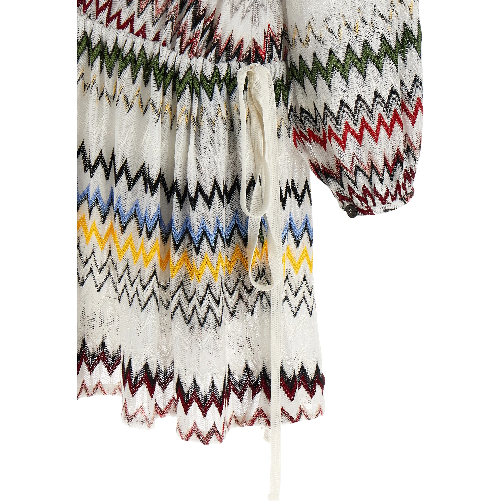 White Viscose Short Dress