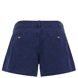 Blue Cotton Bermuda Shorts