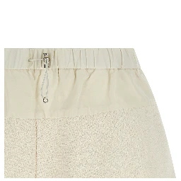 White Polyester Bermuda Shorts