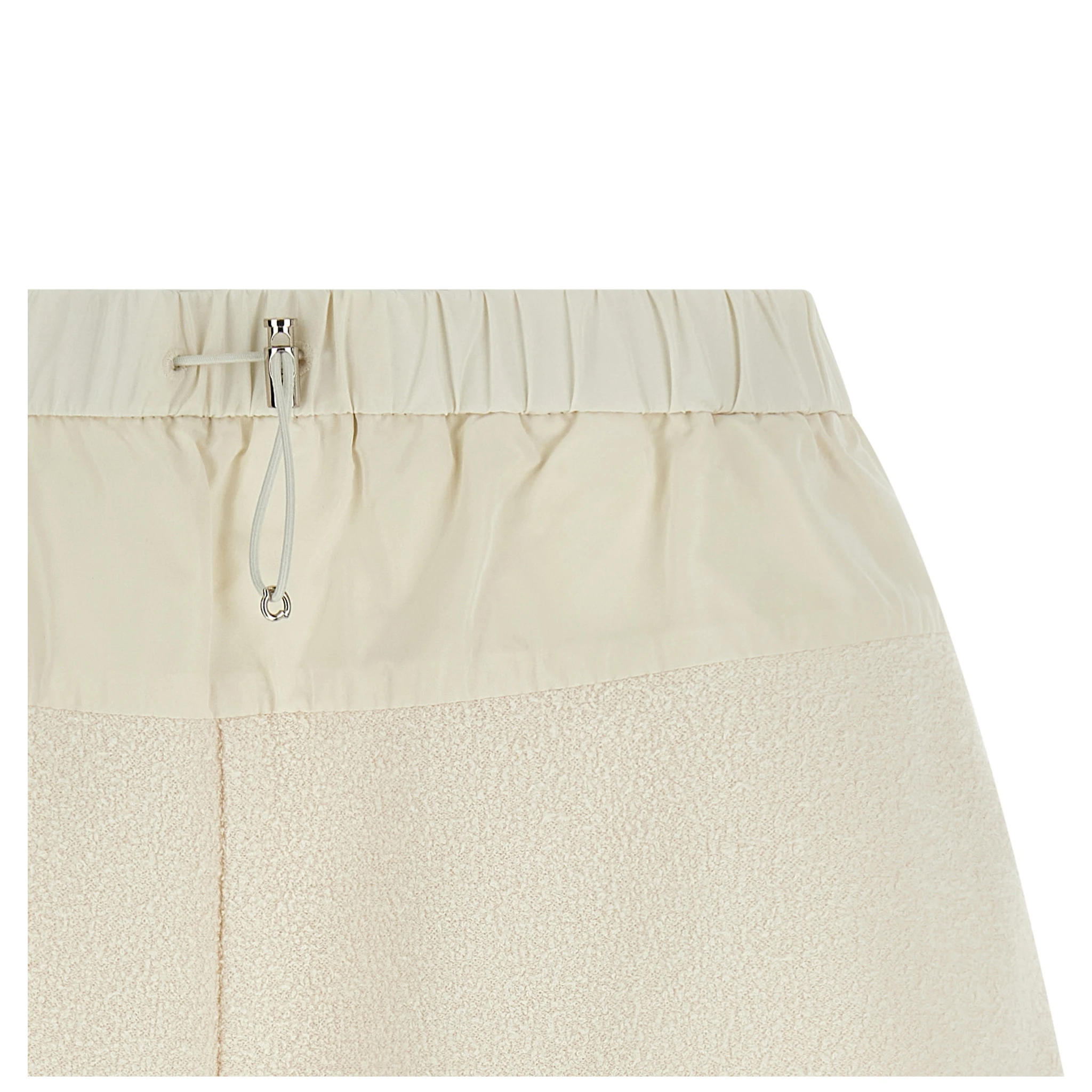 White Polyester Bermuda Shorts