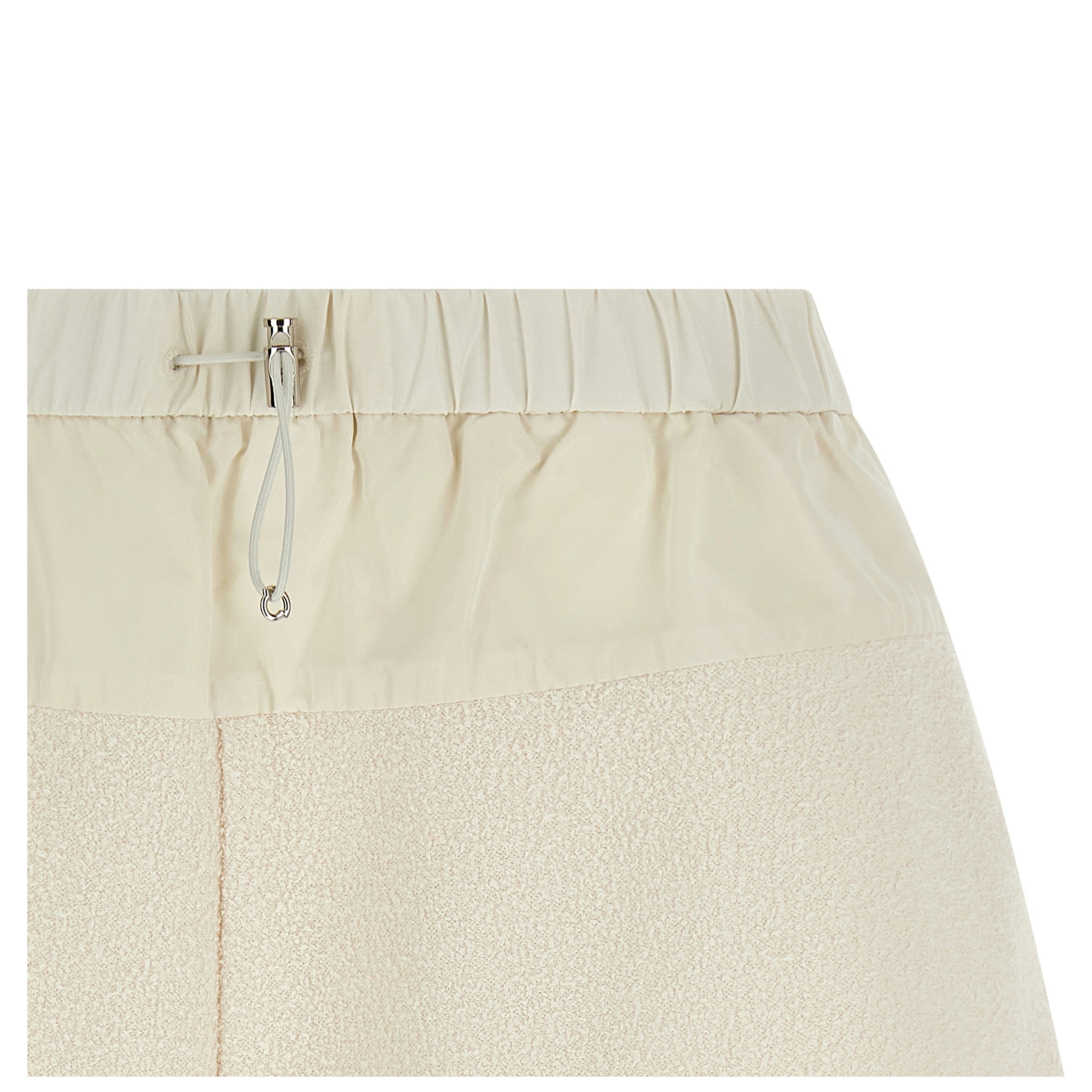 White Polyester Bermuda Shorts