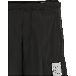 Black Nylon Bermuda Shorts