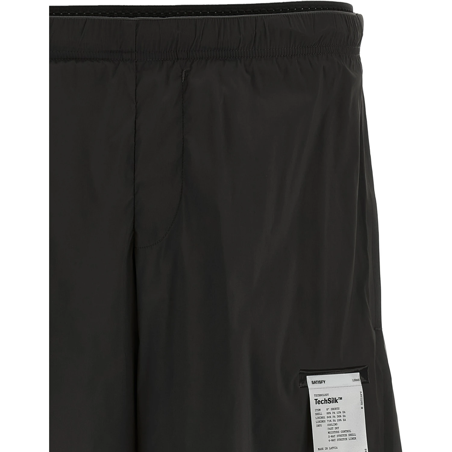 Black Nylon Bermuda Shorts
