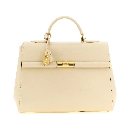 White Lamb Leather Handbag