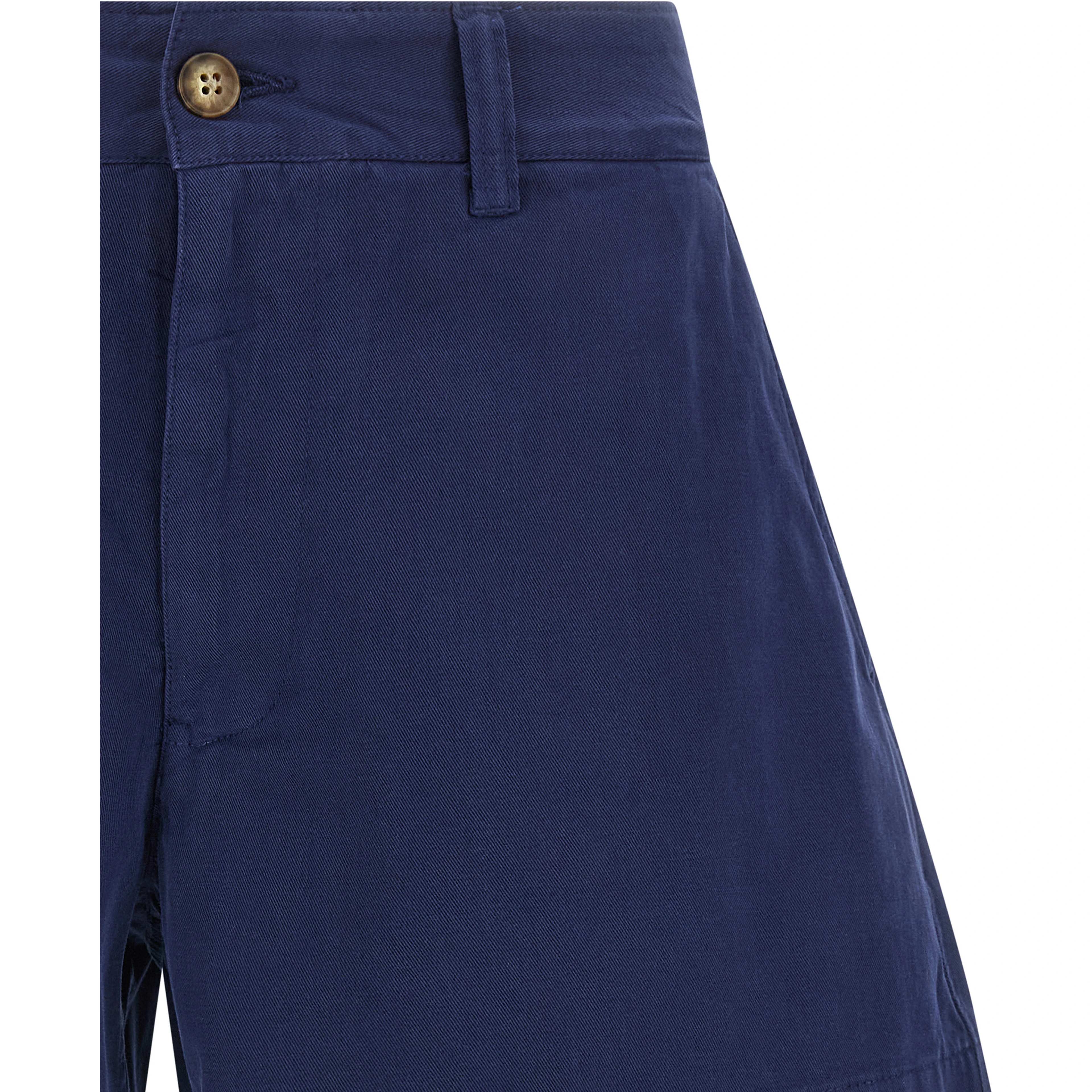 Blue Cotton Bermuda Shorts