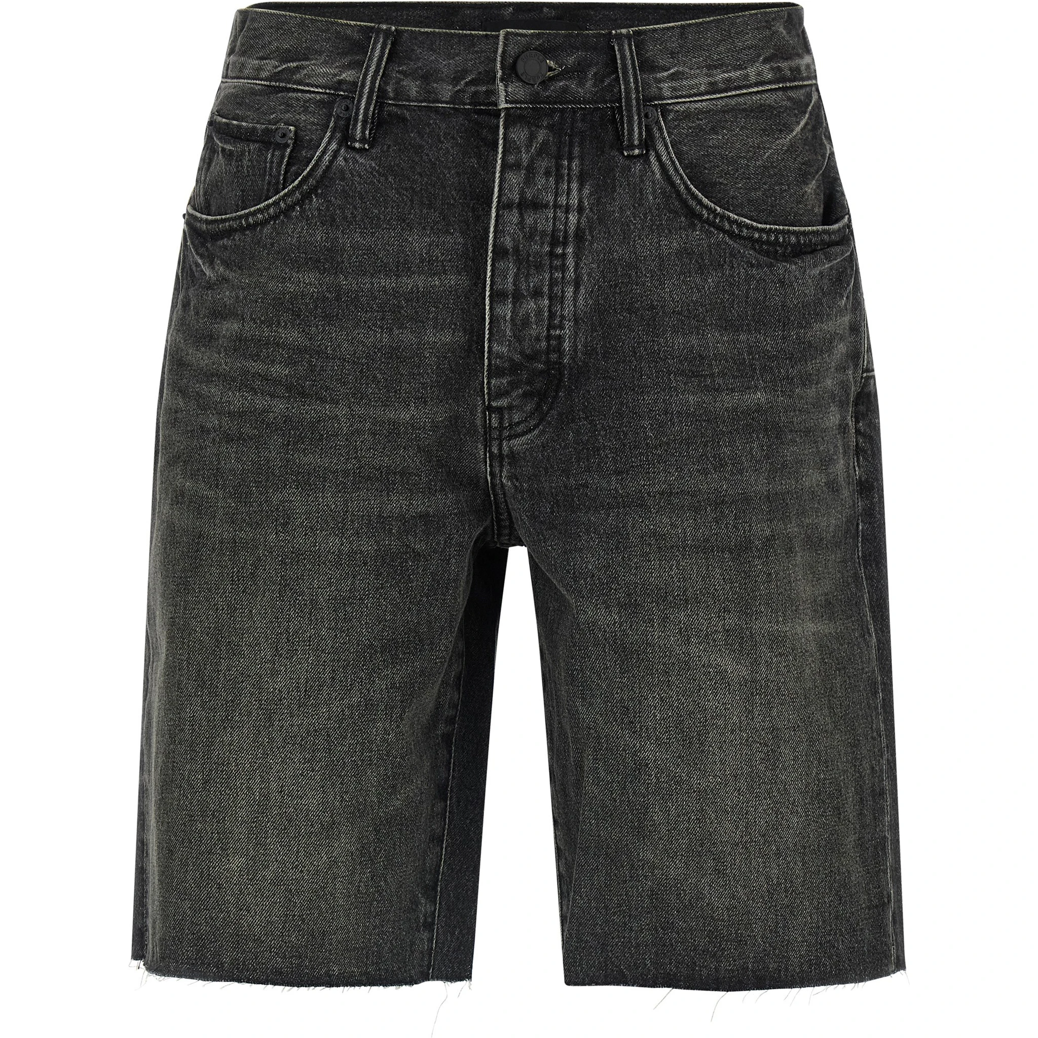 Black Cotton Bermuda Shorts