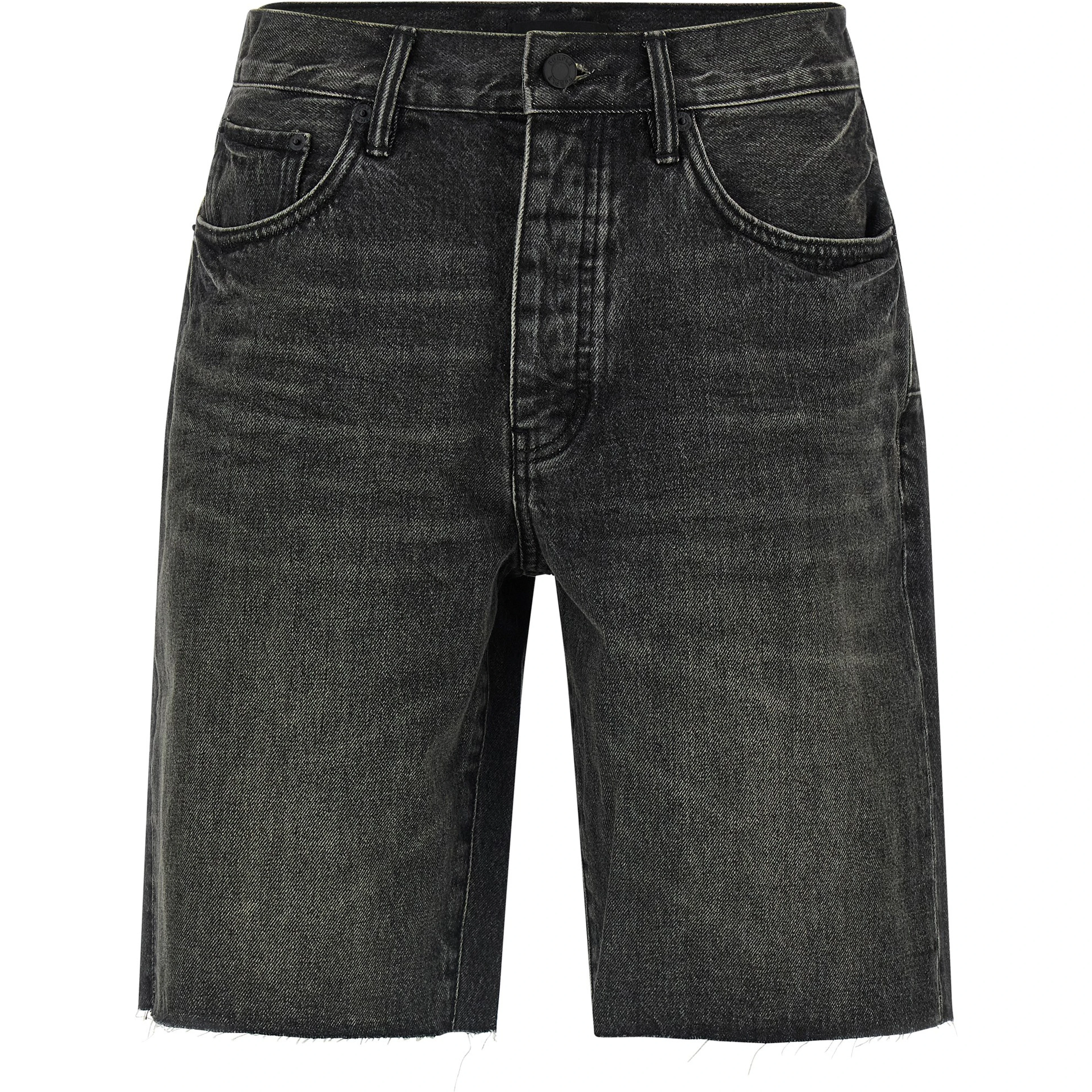 Black Cotton Bermuda Shorts