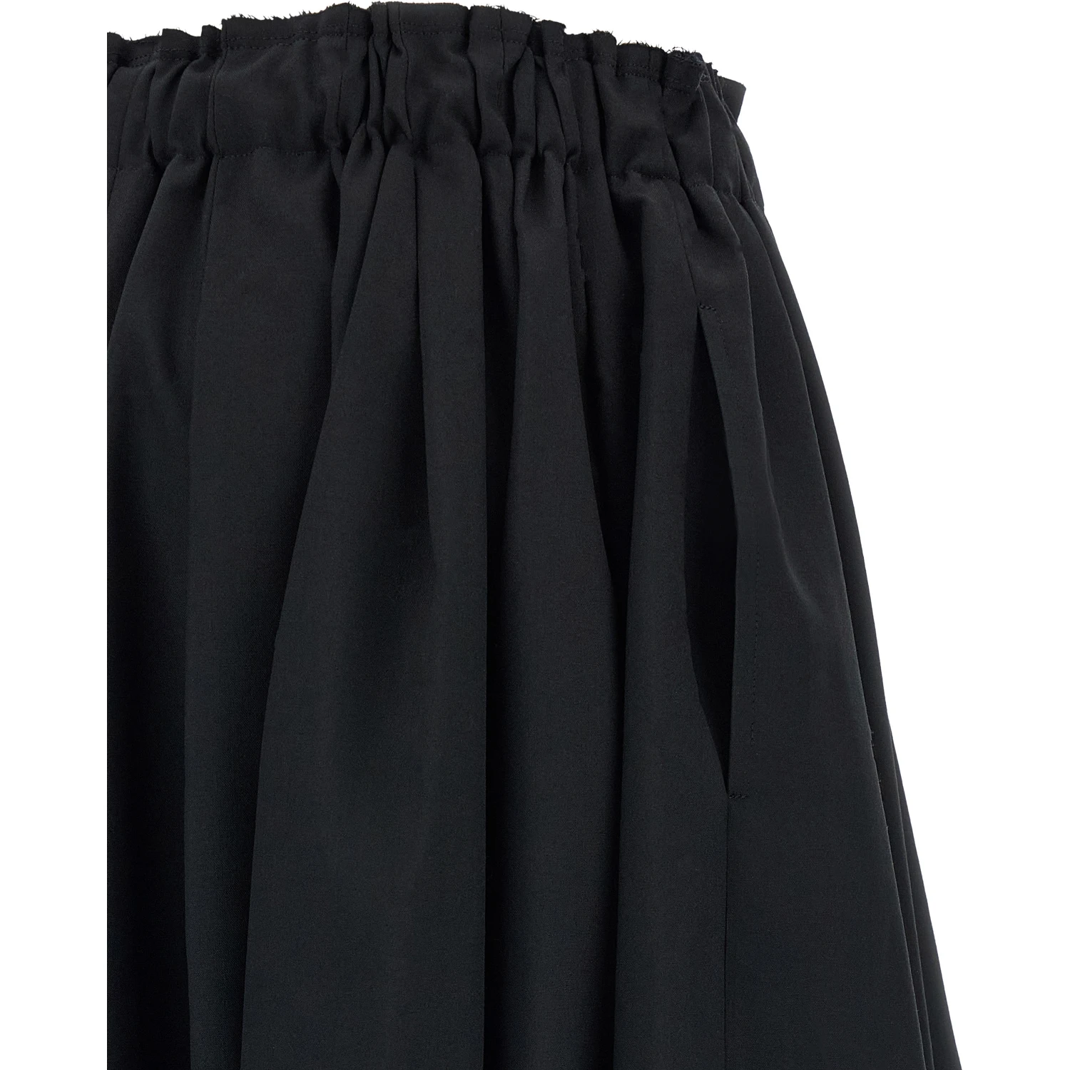 Black Wool Bermuda Shorts