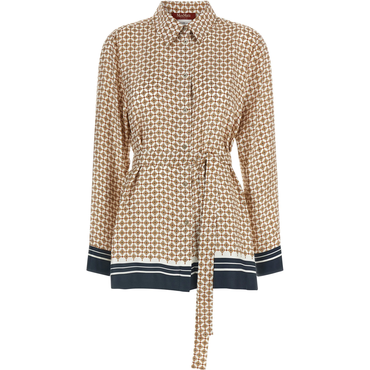 Brown Silk Blouse