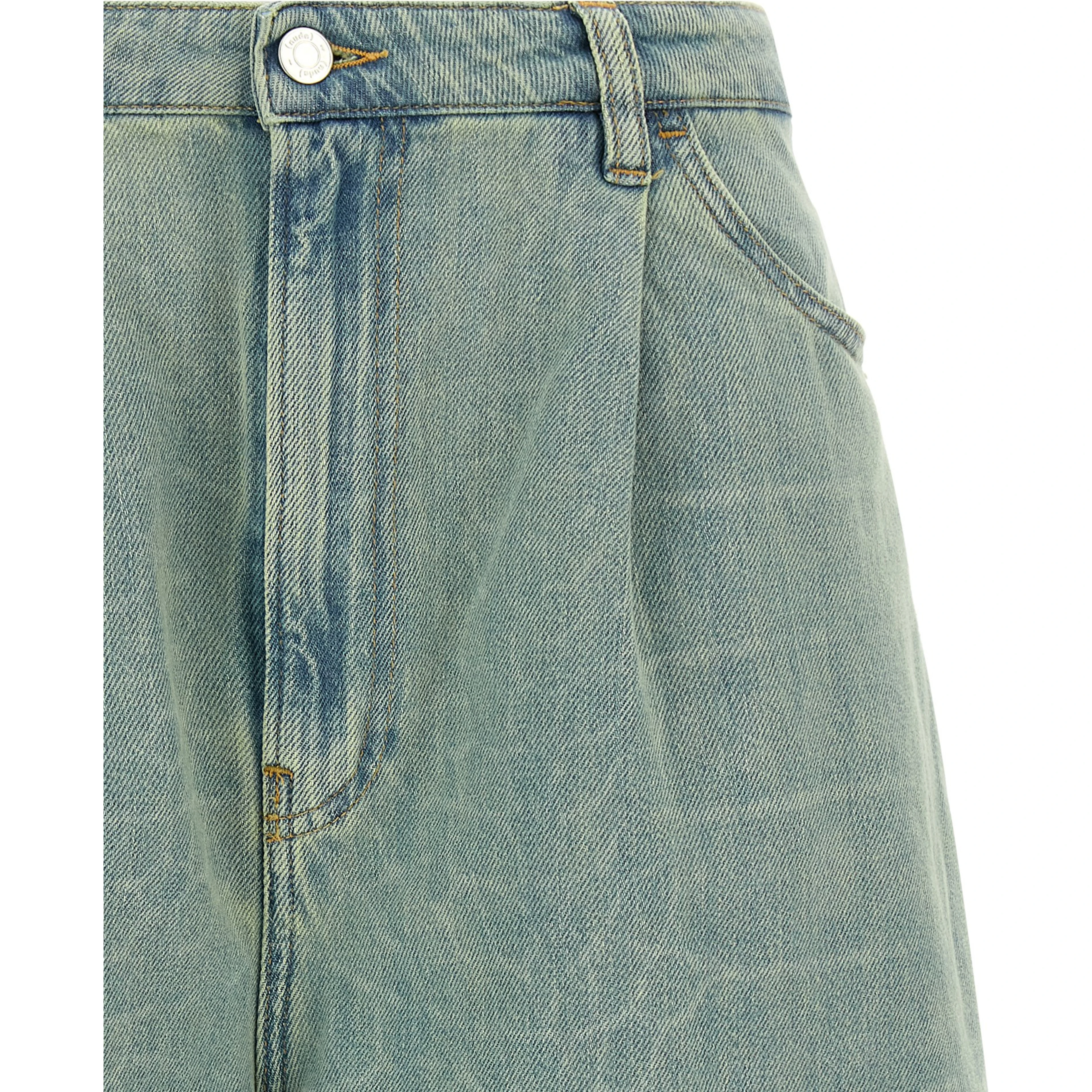 Blue Cotton Bermuda Shorts