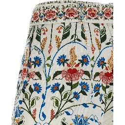 Multicolor Cotton Bermuda Shorts