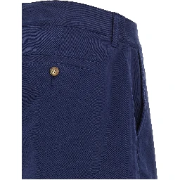 Blue Cotton Bermuda Shorts