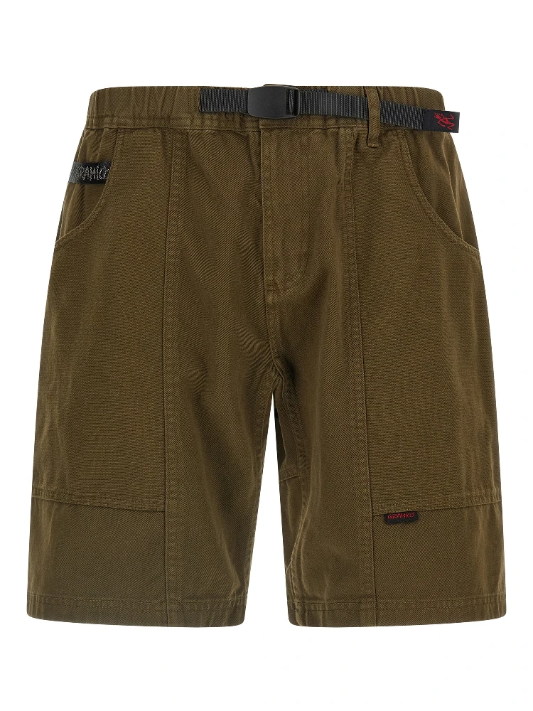 Brown Cotton Bermuda Shorts