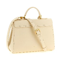 White Lamb Leather Handbag