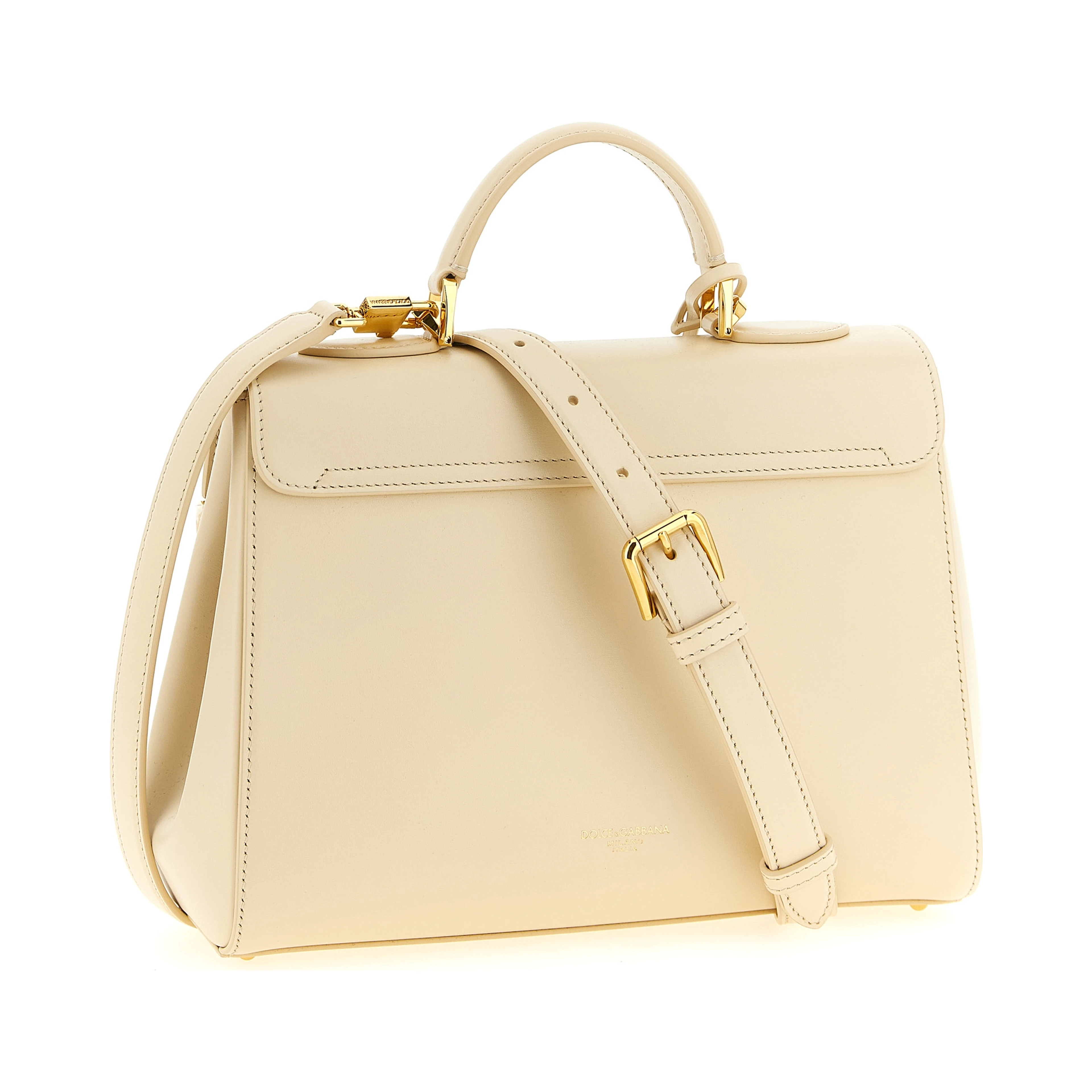 White Lamb Leather Handbag