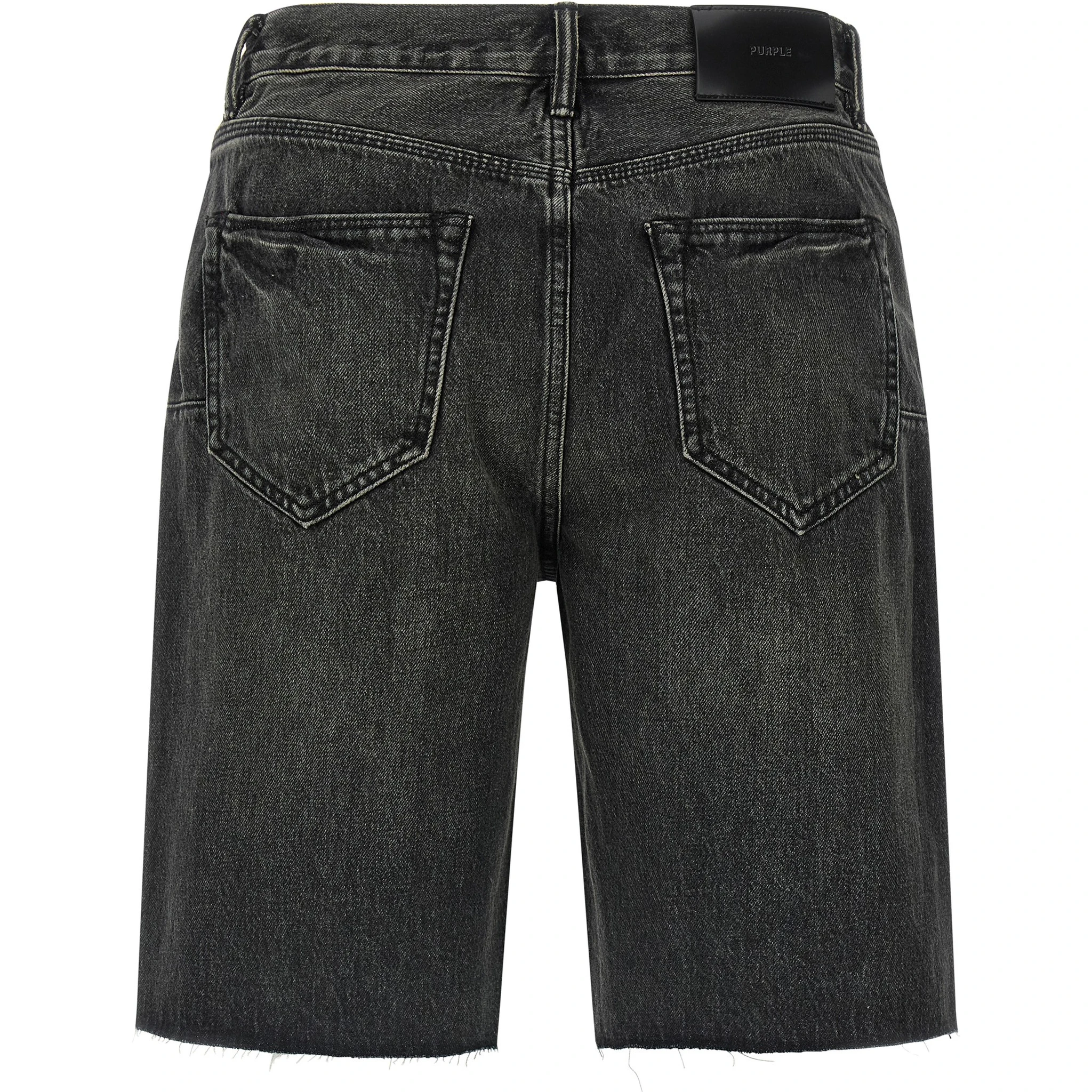 Black Cotton Bermuda Shorts