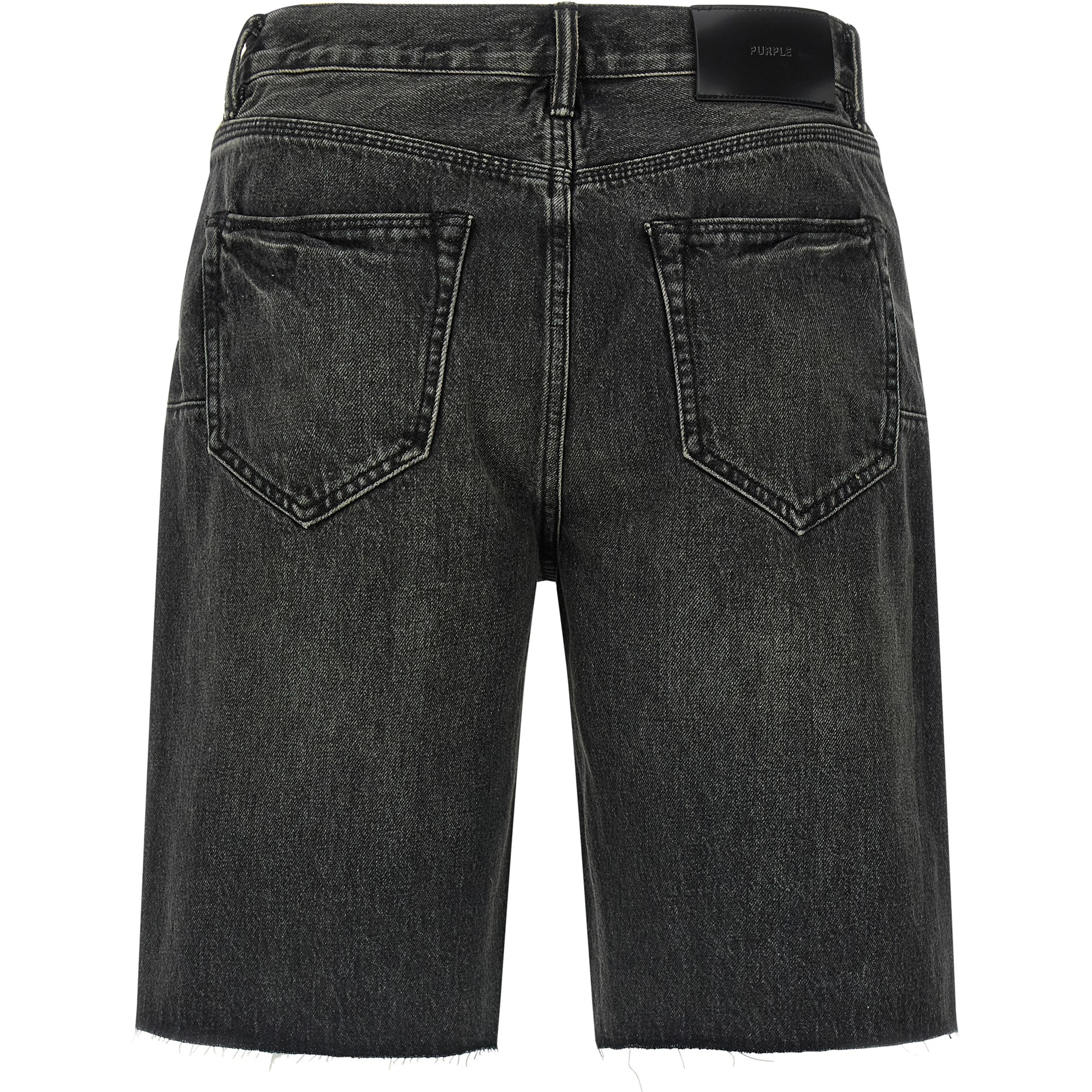 Black Cotton Bermuda Shorts