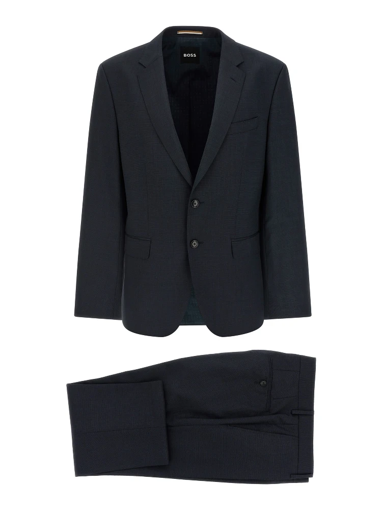 Blue Virgin Wool Two-Piece Suit