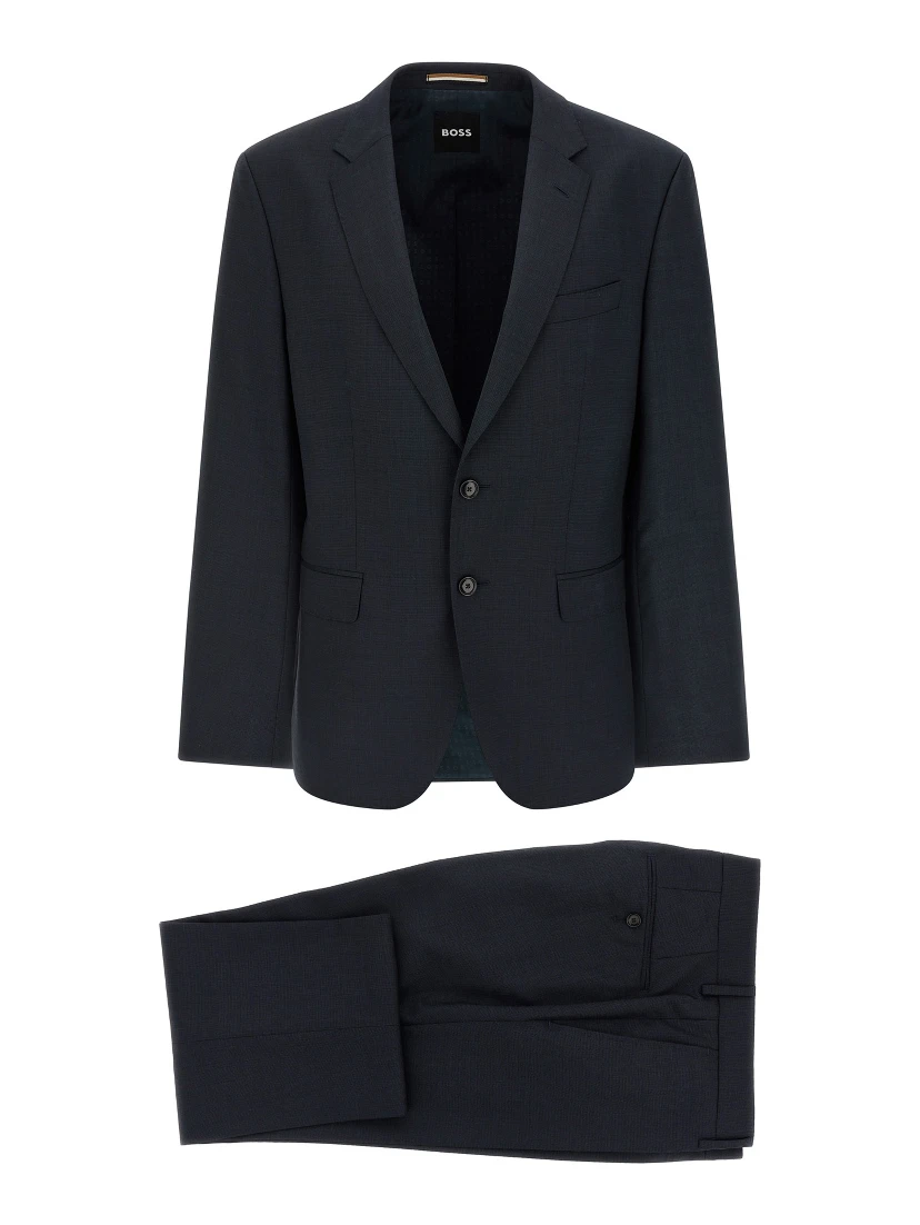 Blue Virgin Wool Two-Piece Suit
