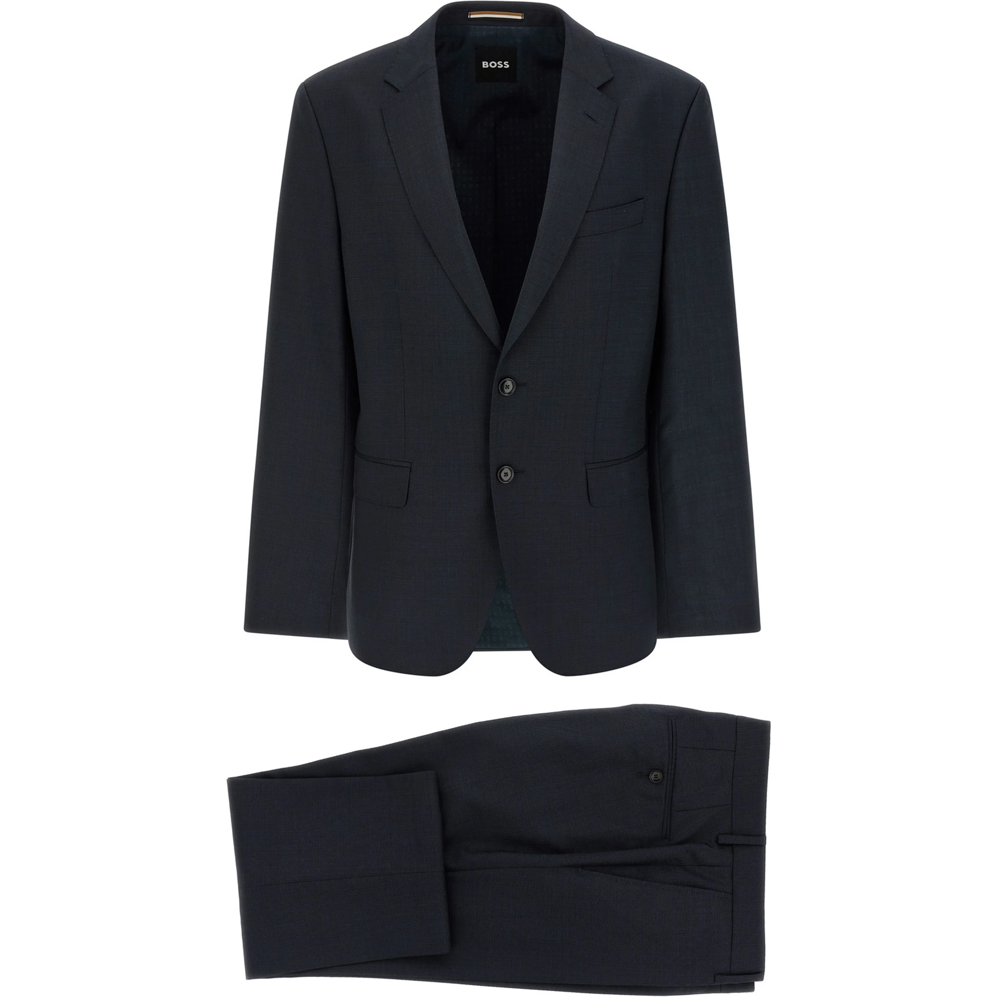 Blue Virgin Wool Two-Piece Suit