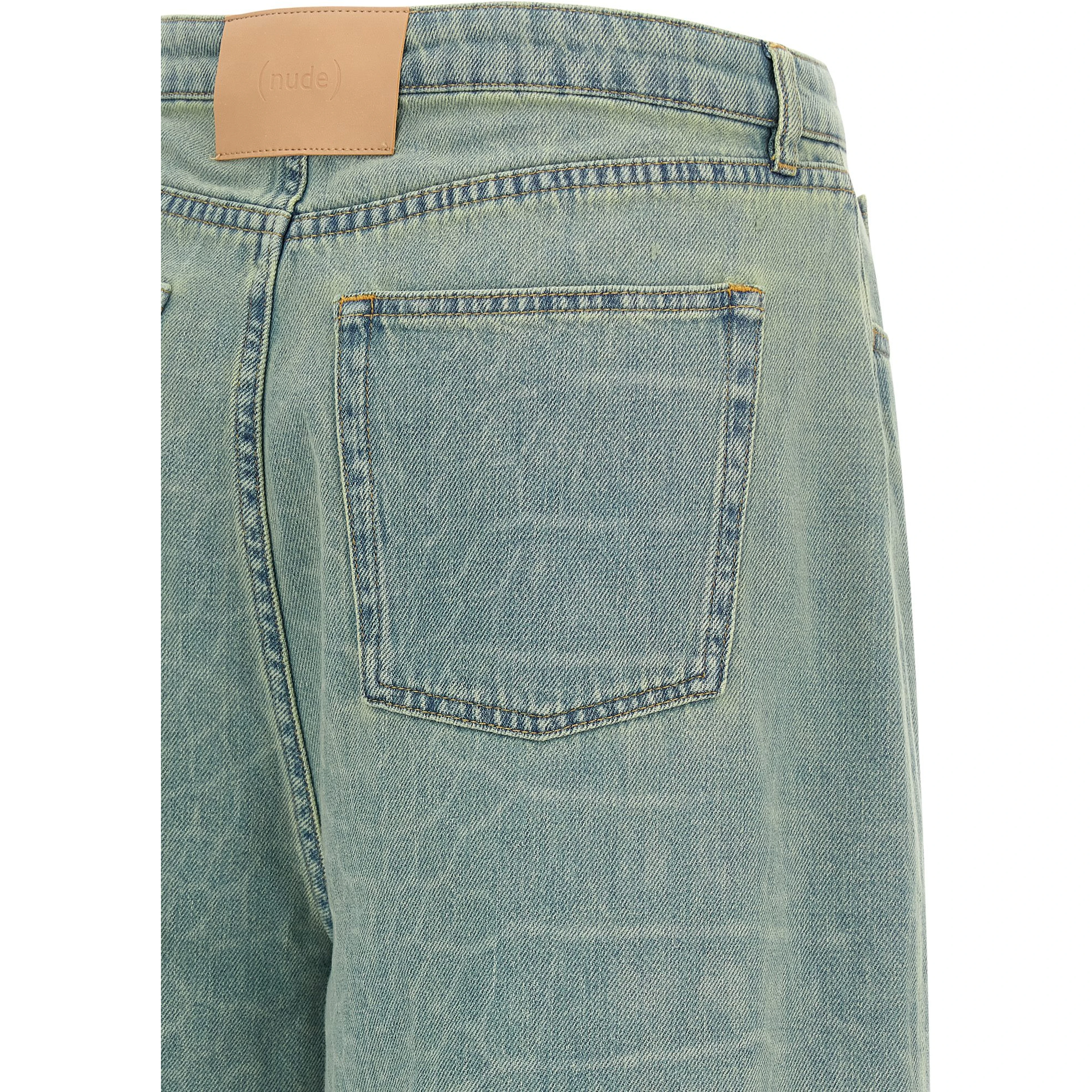 Blue Cotton Bermuda Shorts