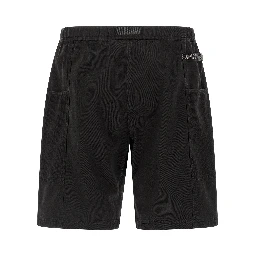Black Cotton Bermuda Shorts