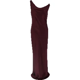 Bordeaux Polyester Long Dress